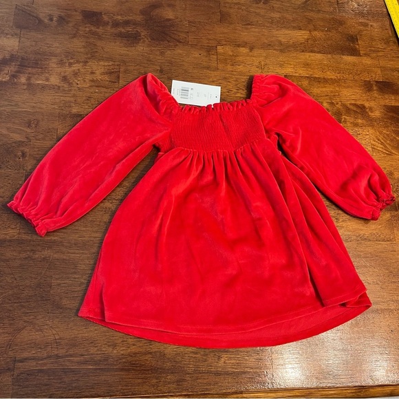 NWT Crown & Ivy Red velvet dress size 3T - Picture 5 of 6